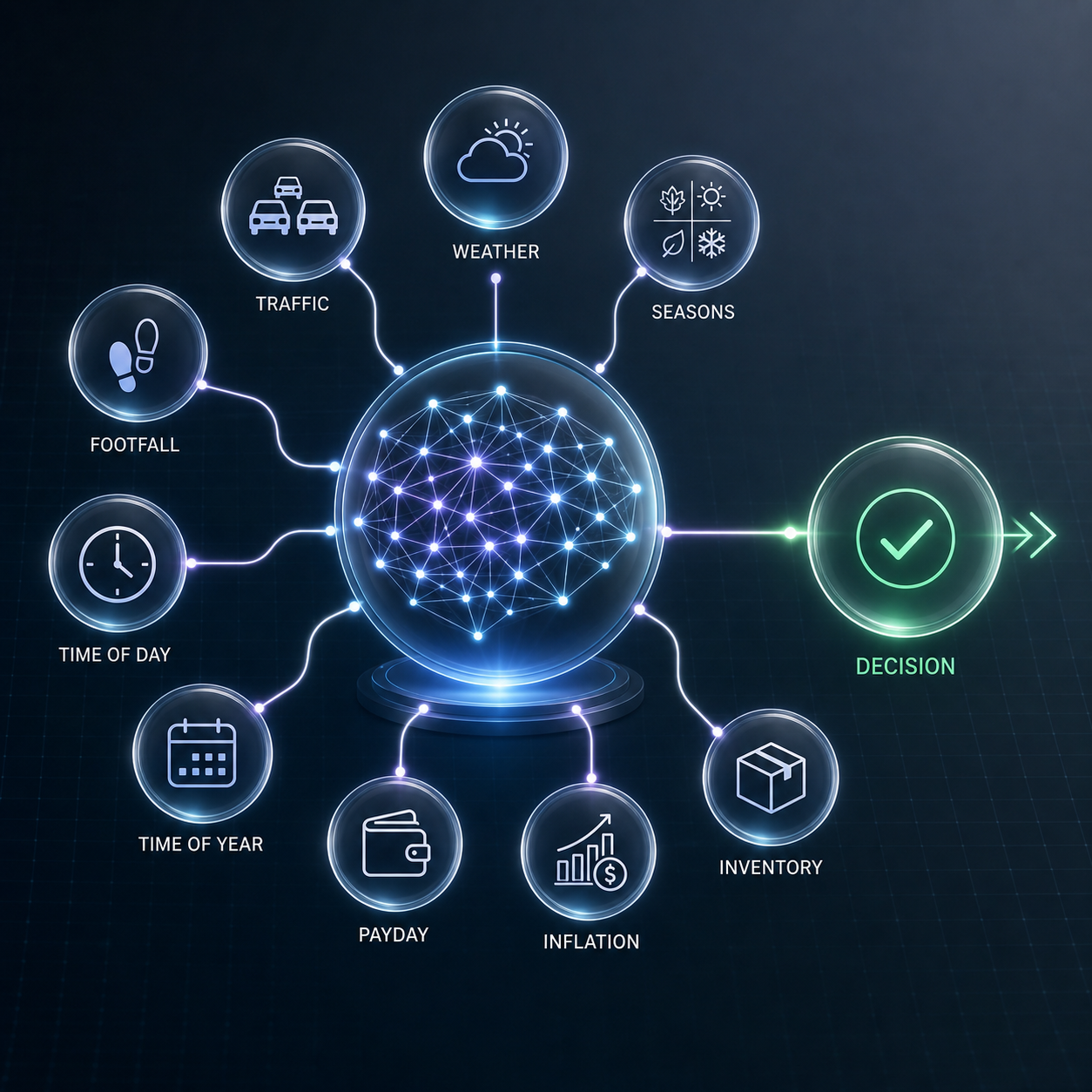 Decision Making Network with High Tech Data Visualization