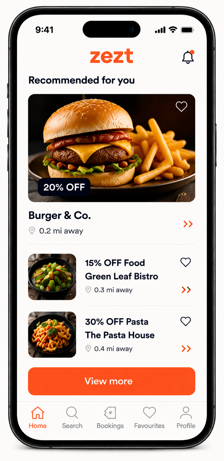 Food offers screenshot
