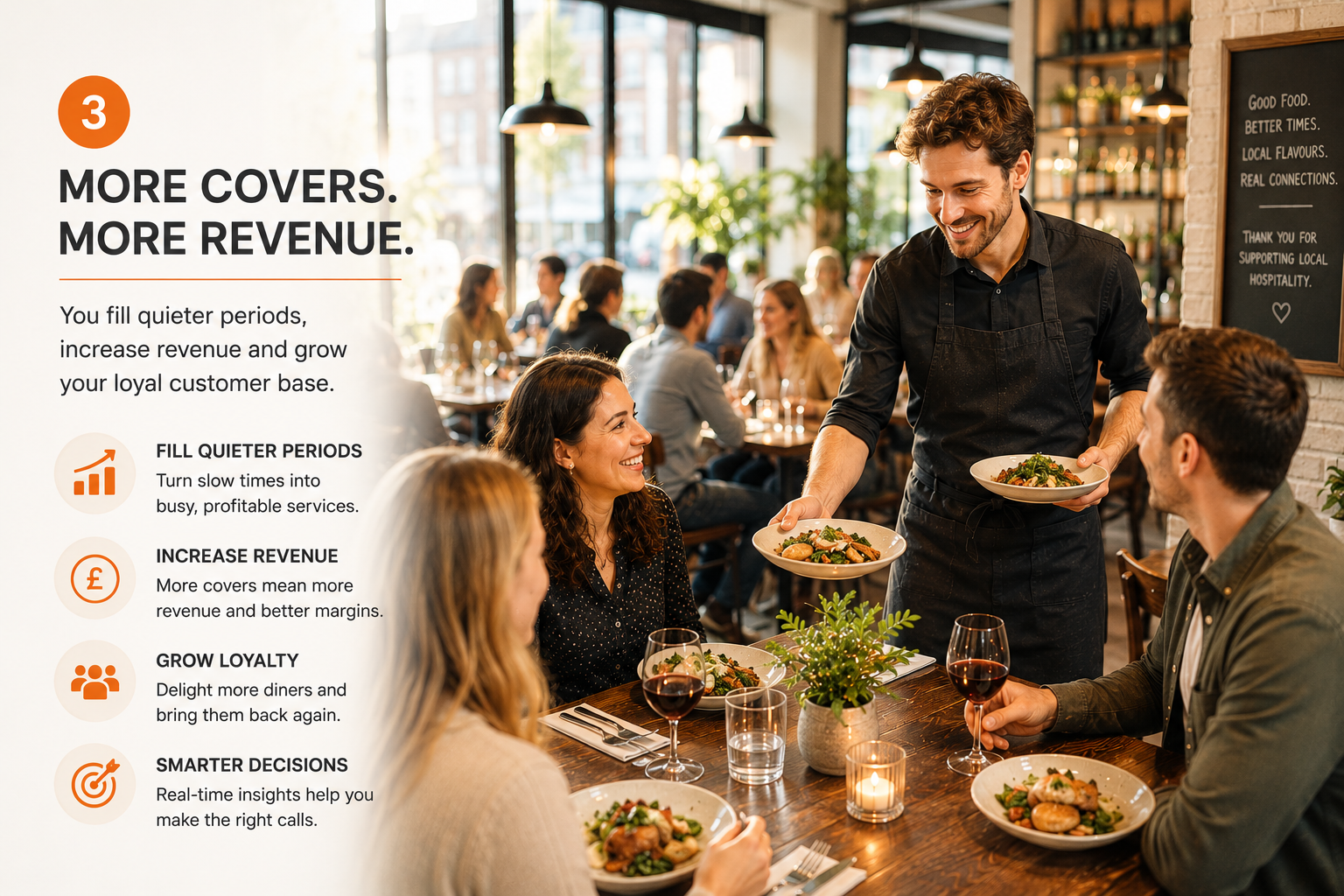 More covers, more revenue, restaurant buzz