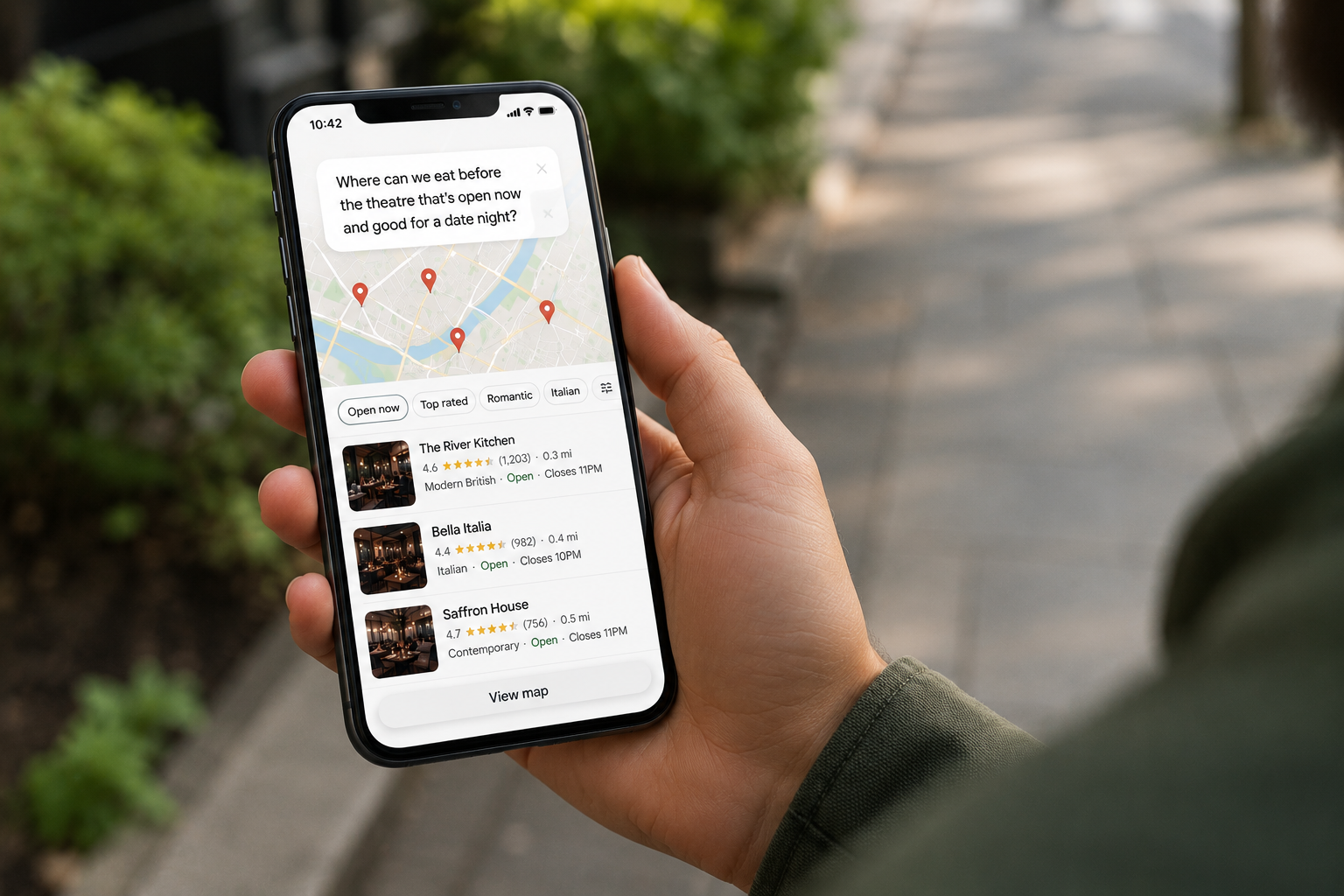 Smartphone Search For Restaurants