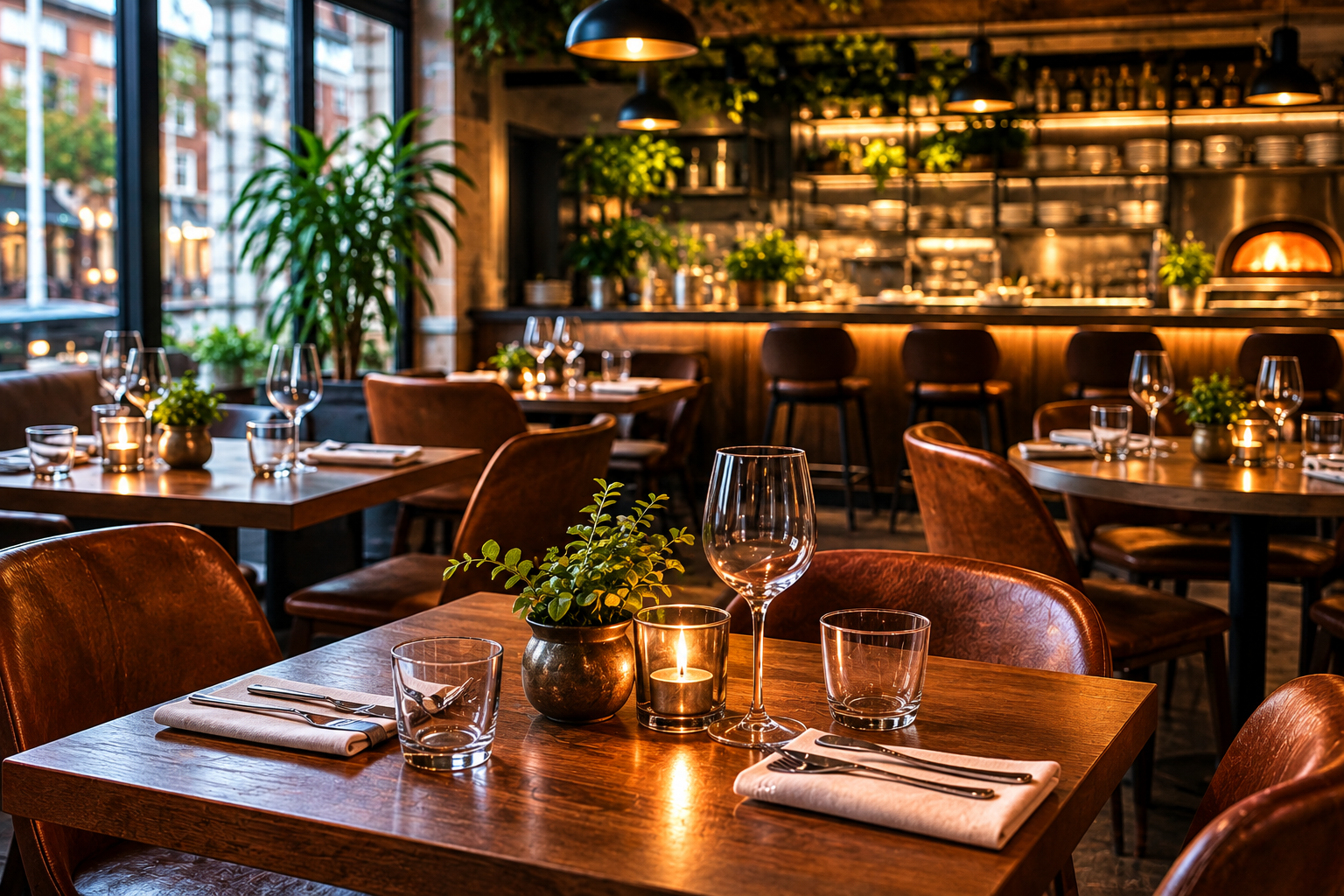 Warm Rustic Restaurant Interior